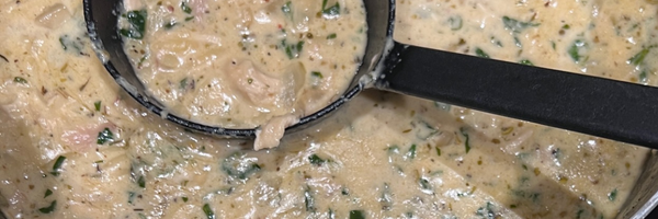 Tuscan Cream of Chicken and Spinach Soup
